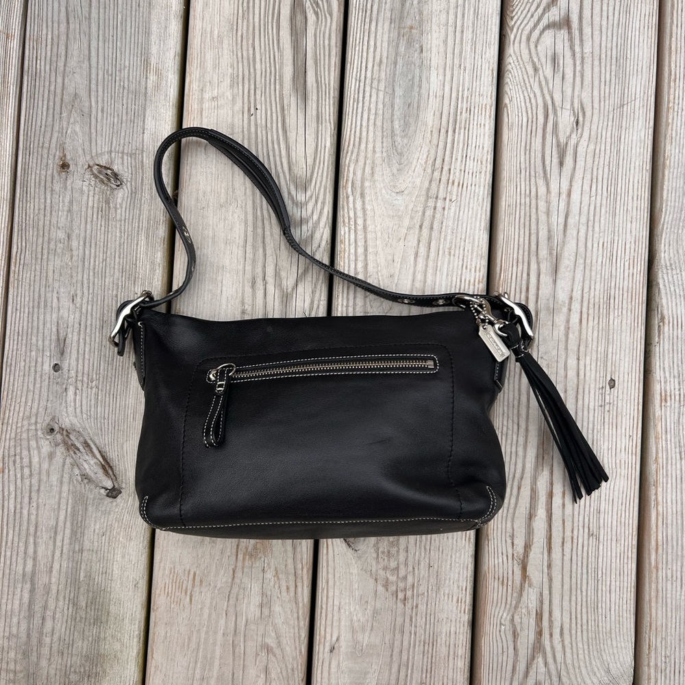 Coach Black Leather Shoulder Bag